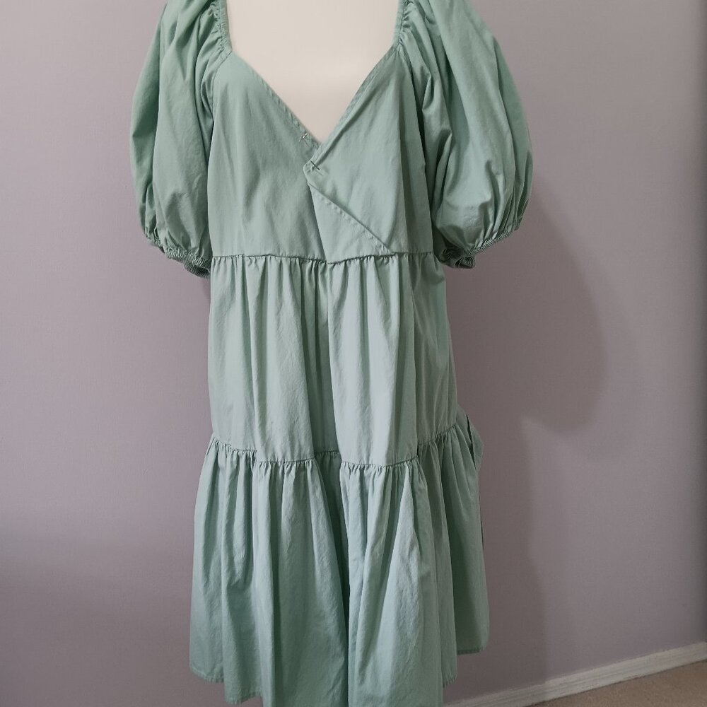 Asos cottage-core, tiered midi dress